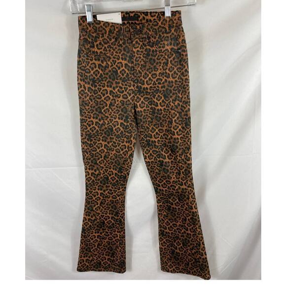 NWT 7 for All Mankind High Waist Slim Kick Jeans Animal Print size 24 - Picture 4 of 7